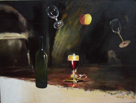 Lebegő tárgyak a kamrában 60x80cm